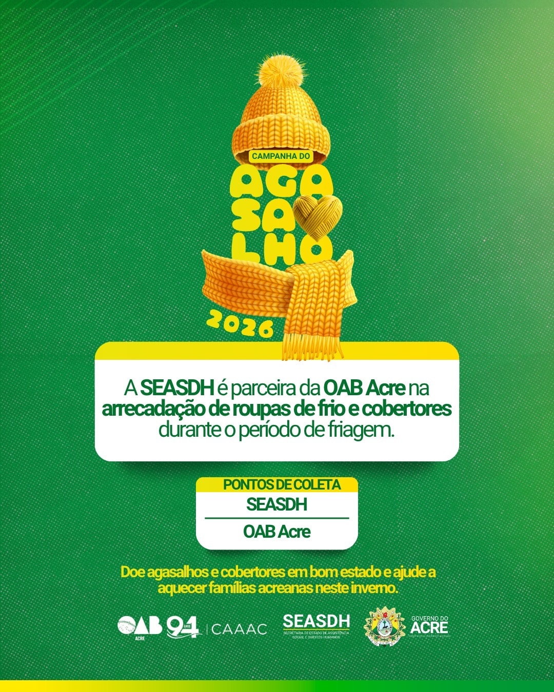 governo-do-acre-e-oab-promovem-campanha-de-arrecadacao-de-cobertores-e-agasalhos